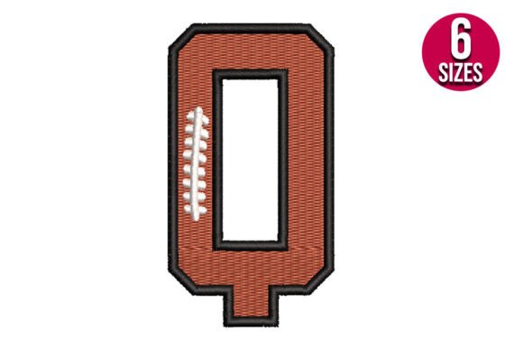 A Designer's Review: The Football Font Alphabet Letter Q for Boutique Apparel