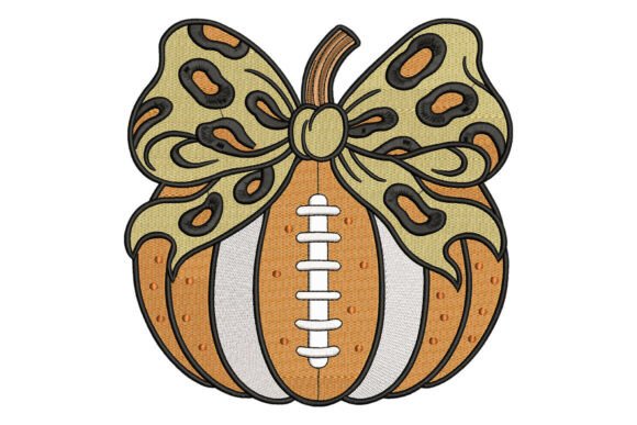 A Designer's Take on the Leopard Bow Pumpkin Football