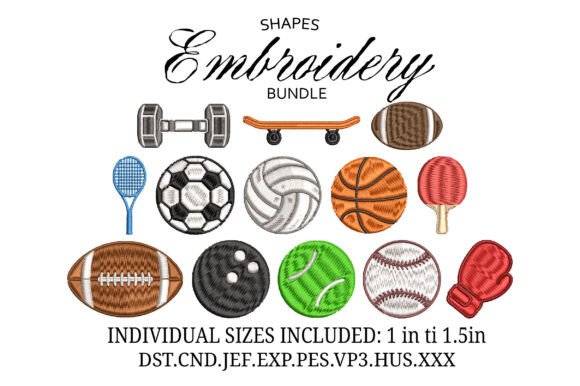A Designer's Take on the Mini Sports Ball Embroidery Bundle