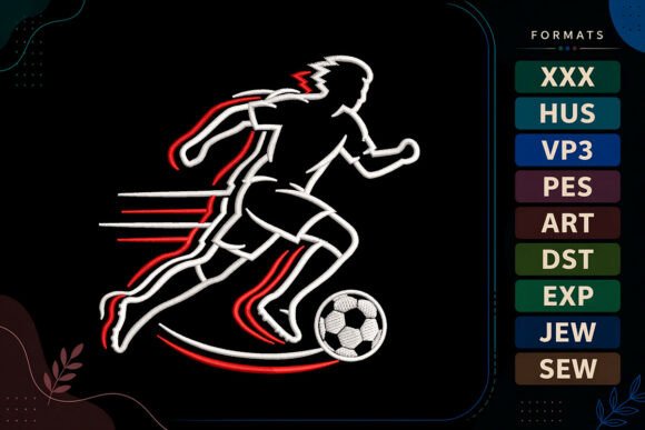 A Sports Embroidery Design for Dynamic Holiday Gifts