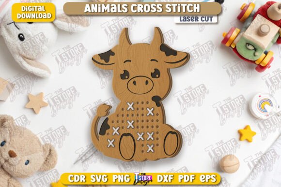 Cross Stitch Cow: A Cozy, Classic Embroidered Toy
