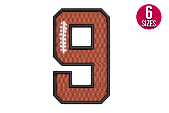 Embroidering Holiday Joy with Football Font Number Nine