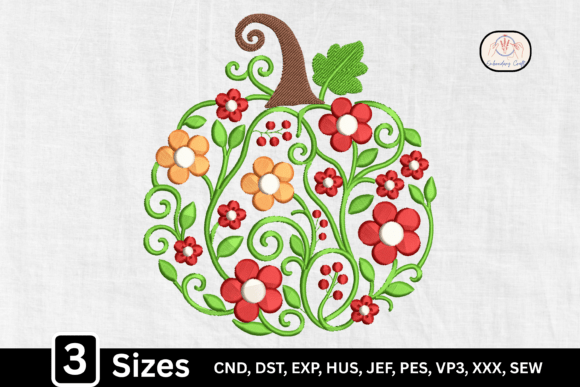 Evaluating Cute Fall Floral Pumpkin for Your Embroidery Business