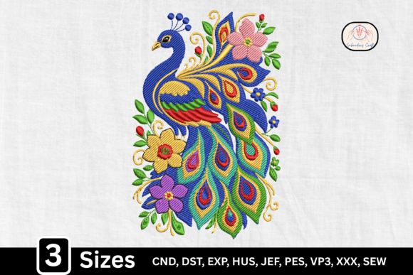 Evaluating the Floral Bird Folk Art Peacock Embroidery Design