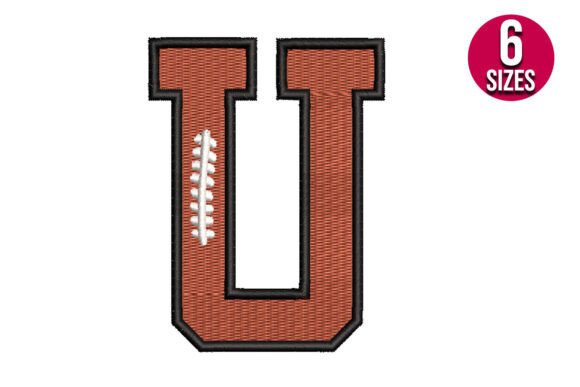 Football Font Letter U: A Sporty Secret for Holiday Embroidery