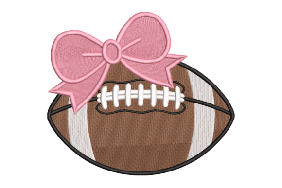My Designer Review: Coquette Pink Bow Football Embroidery