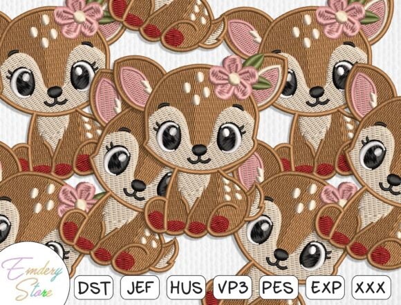 Reviewing the Cute Deer Embroidery Patch Design for Boutique Apparel
