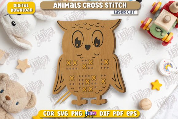 The Craft Fair Appeal of the Cross Stitch Owl Laser Cut Montessori Design