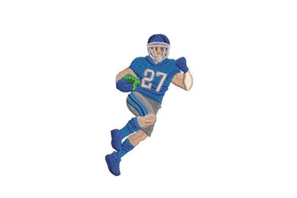The Vegan Football Player: A Designer's Take on a Sporty Embroidered Character