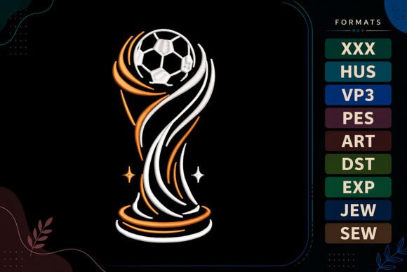 World Soccer Cup Trophy Embroidery Design Review